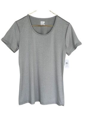 32 Degrees Cool Gray Short Sleeve Performance Tee Shirt Size L NWT